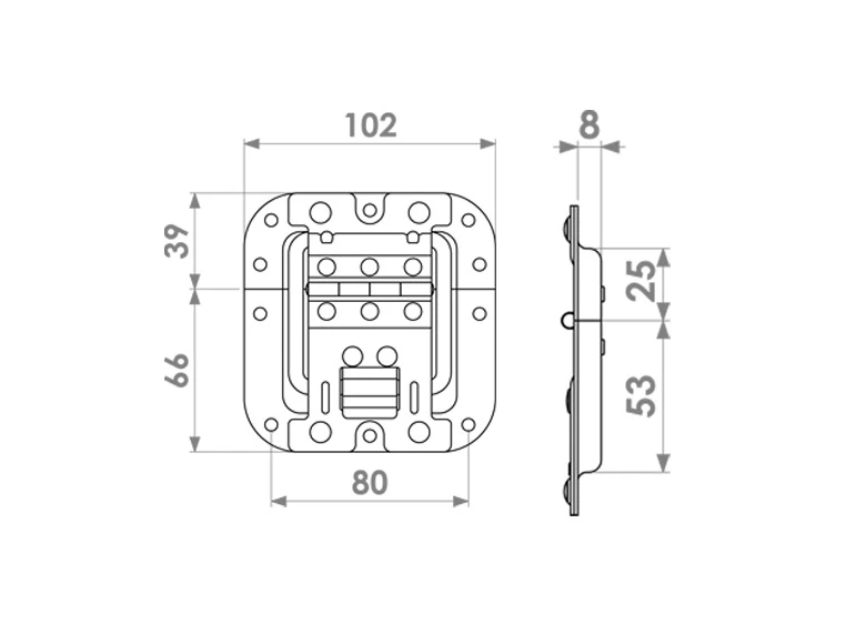 Adam Hall Hardware 27096 - Lid Stay medium non cranked with 